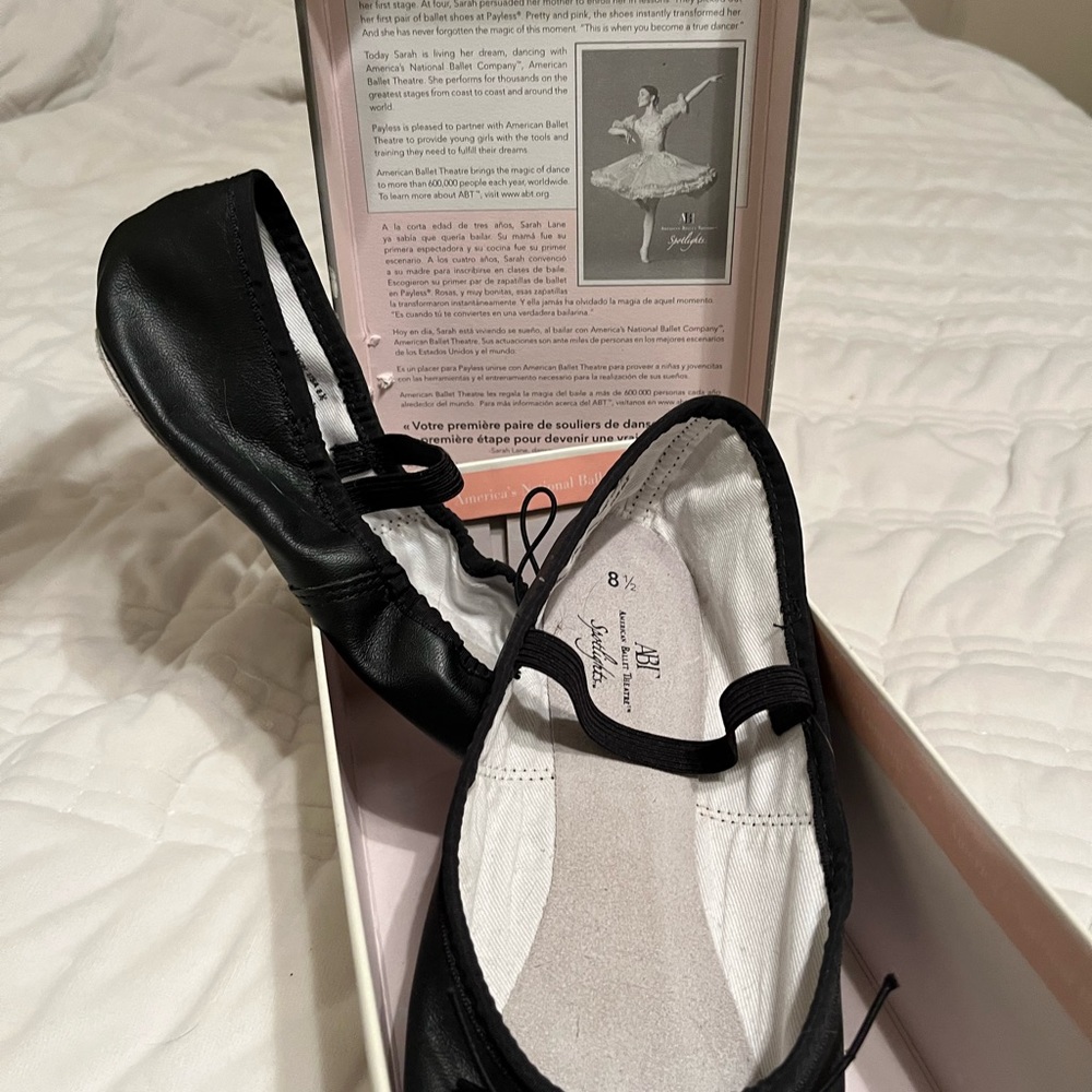 Black ballet shoes. Never worn